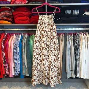 Universal Thread white/mauve adjustable straps maxi dress size S